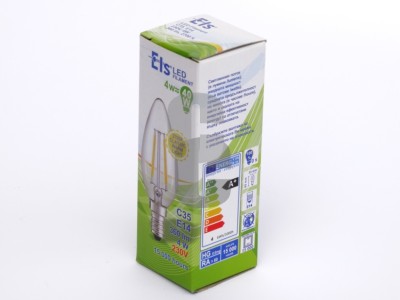 Крушка LED ФИЛАМЕНТ свещ Е14 - 4W=40W C35